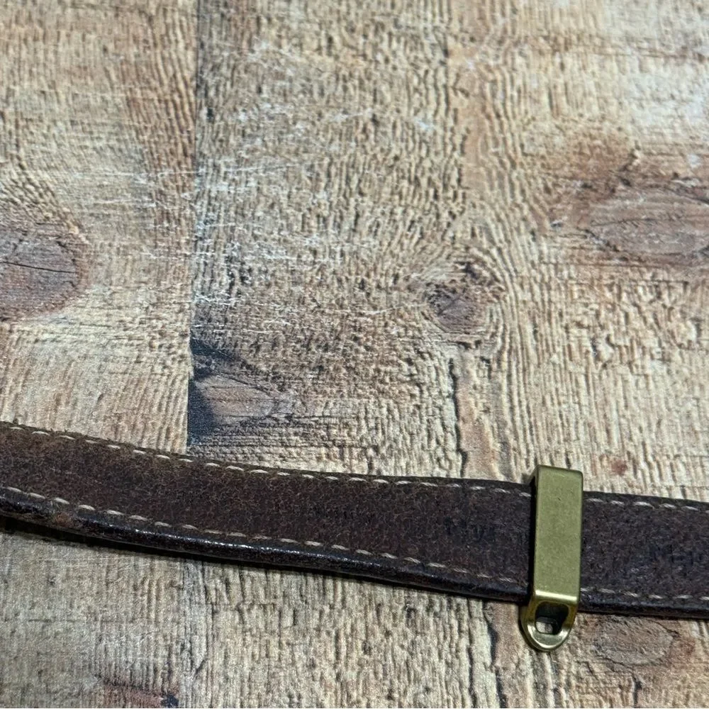 myfamily El Paso Genuine Embossed Italian Leather Dog Collar, Brown